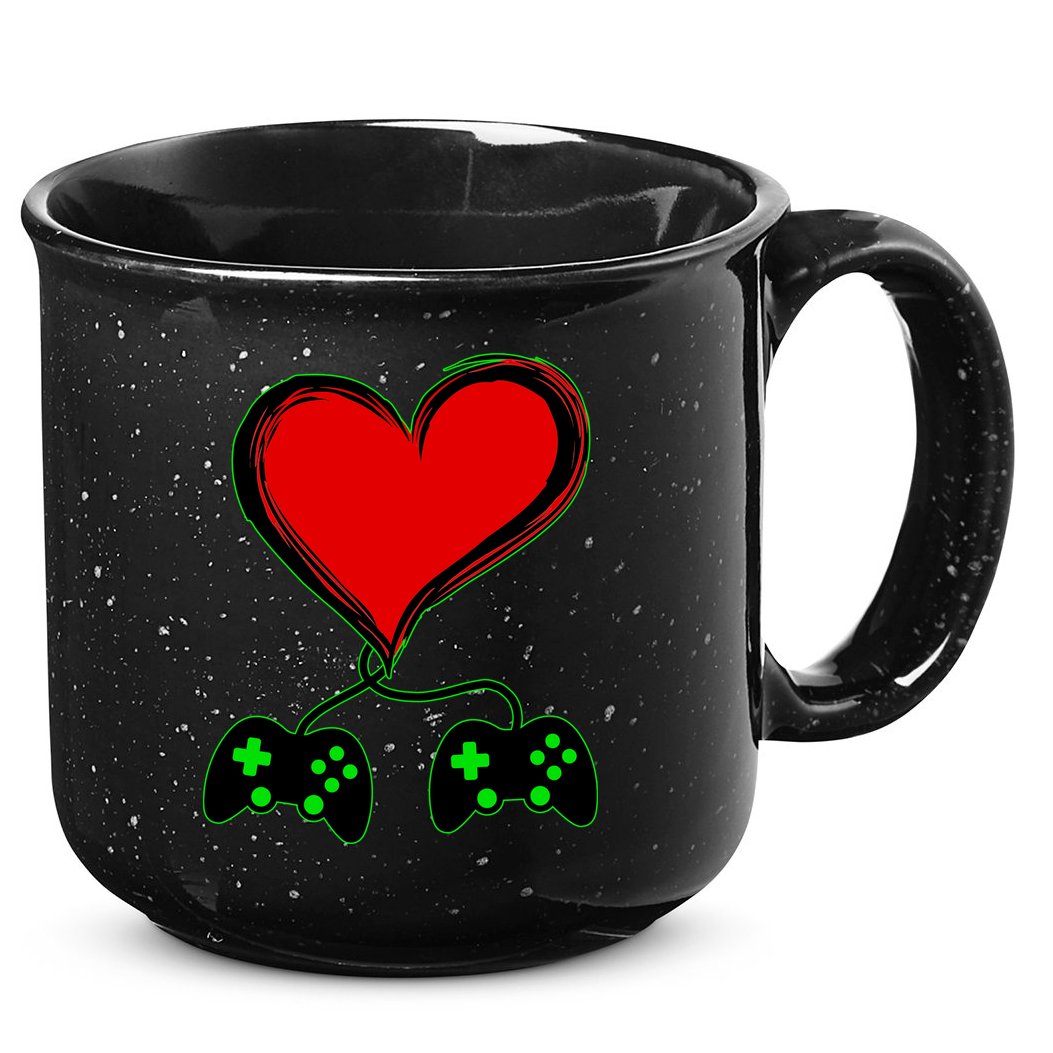 Valentine Video Game Controllers Heart 15oz Campfire Ceramic Mug