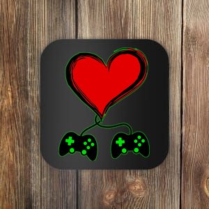 Valentine Video Game Controllers Heart Coaster