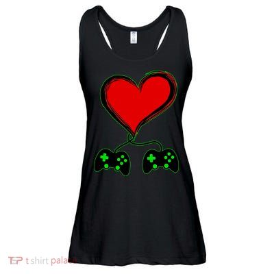 Valentine Video Game Controllers Heart Ladies Essential Flowy Tank