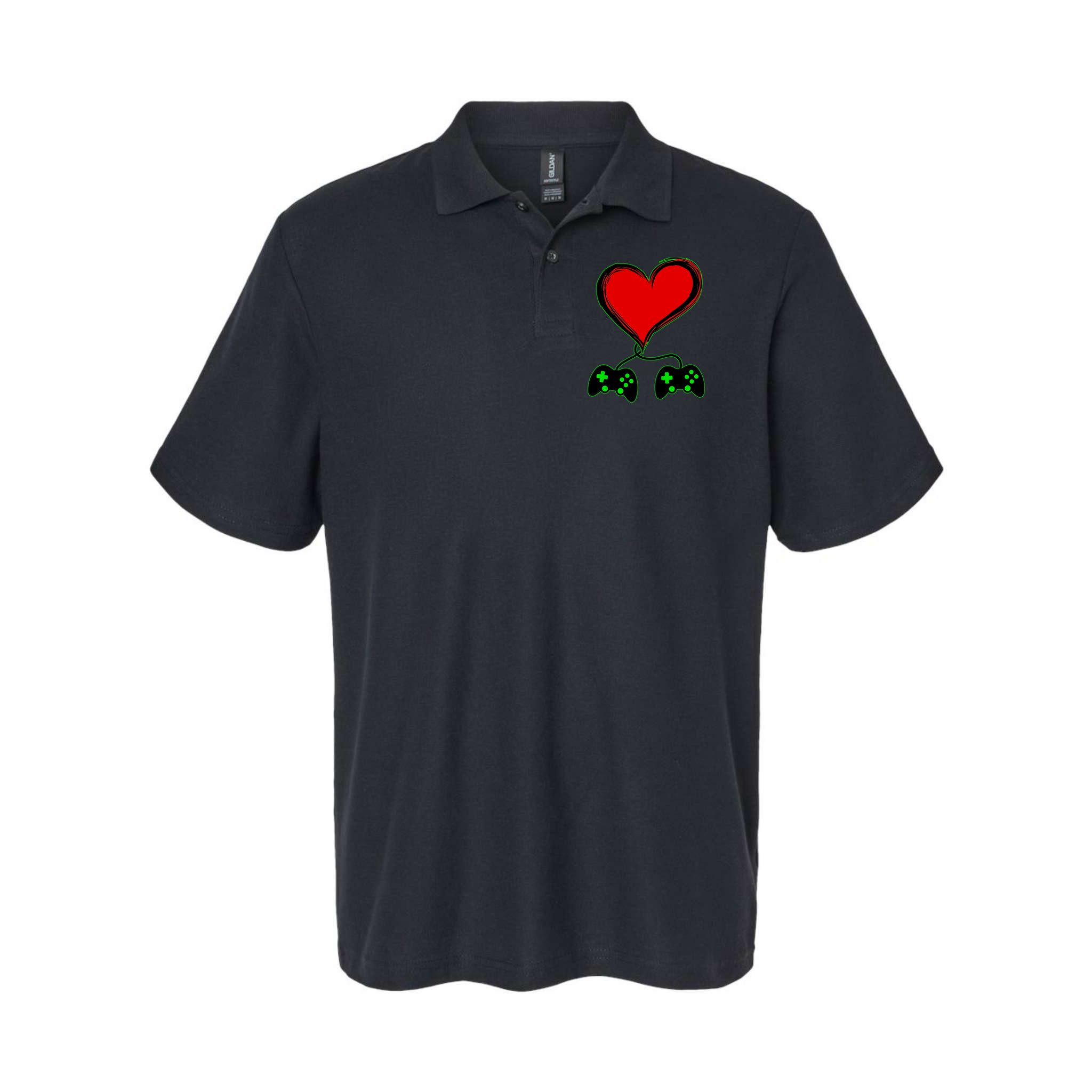 Valentine Video Game Controllers Heart Polo