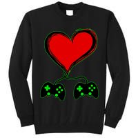 Valentine Video Game Controllers Heart Tall Sweatshirt