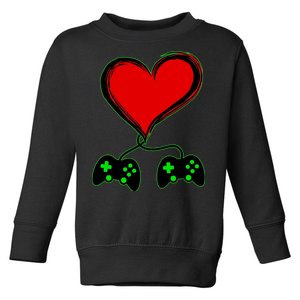 Valentine Video Game Controllers Heart Toddler Sweatshirt