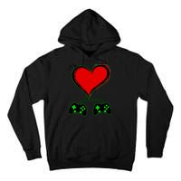Valentine Video Game Controllers Heart Tall Hoodie