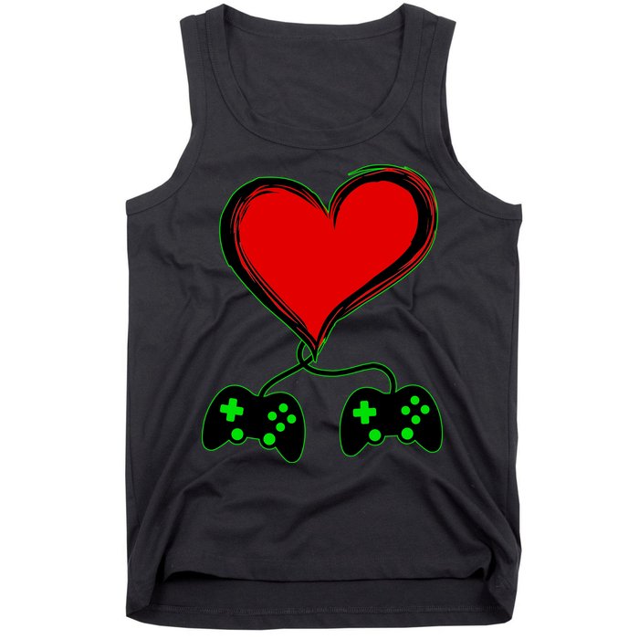 Valentine Video Game Controllers Heart Tank Top