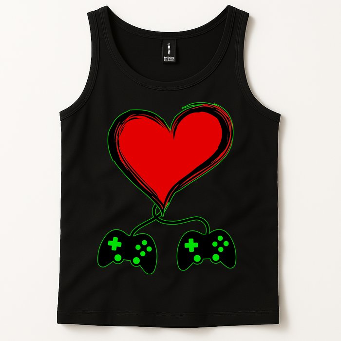 Valentine Video Game Controllers Heart Tank Top