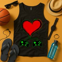 Valentine Video Game Controllers Heart Tank Top