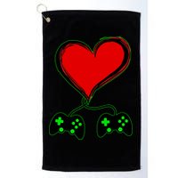 Valentine Video Game Controllers Heart Golf Towel