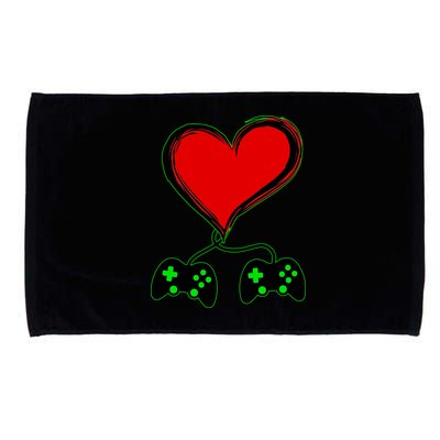 Valentine Video Game Controllers Heart Microfiber Hand Towel