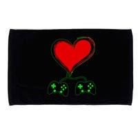 Valentine Video Game Controllers Heart Microfiber Hand Towel