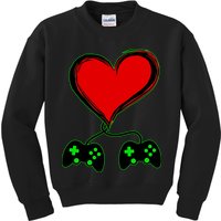 Valentine Video Game Controllers Heart Kids Sweatshirt
