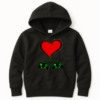 Valentine Video Game Controllers Heart Kids Hoodie