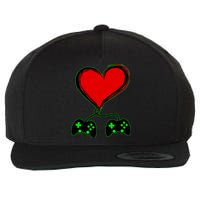 Valentine Video Game Controllers Heart Wool Snapback Cap