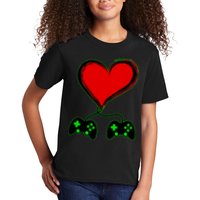 Valentine Video Game Controllers Heart Kids T-Shirt