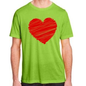 Valentines Classic Sketch Heart Adult ChromaSoft Performance T-Shirt