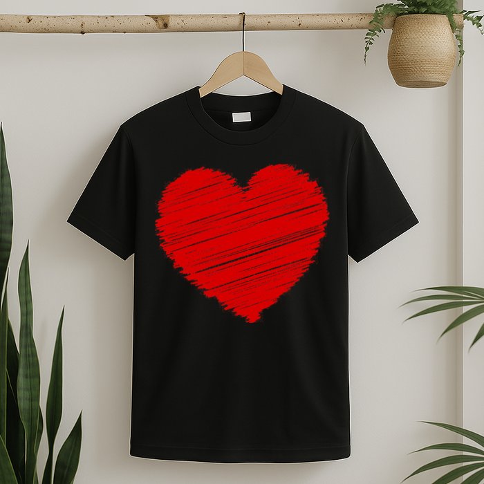 Valentines Classic Sketch Heart T-Shirt