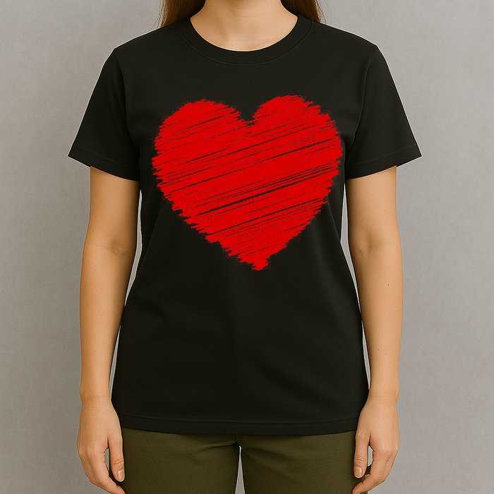 Valentines Classic Sketch Heart T-Shirt