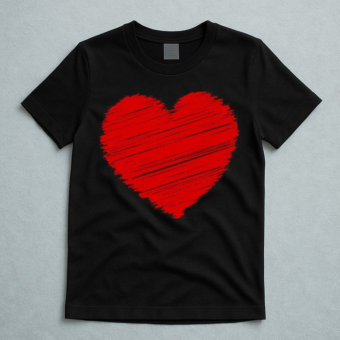 Valentines Classic Sketch Heart T-Shirt