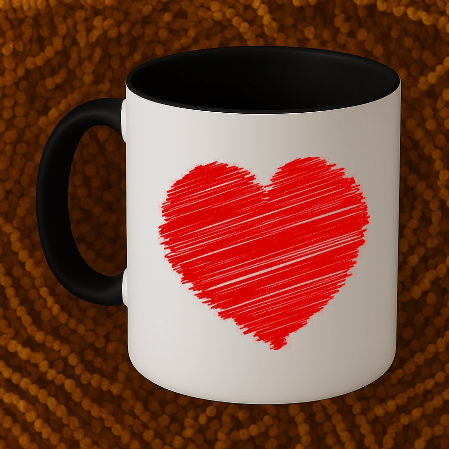 Valentines Classic Sketch Heart Mug