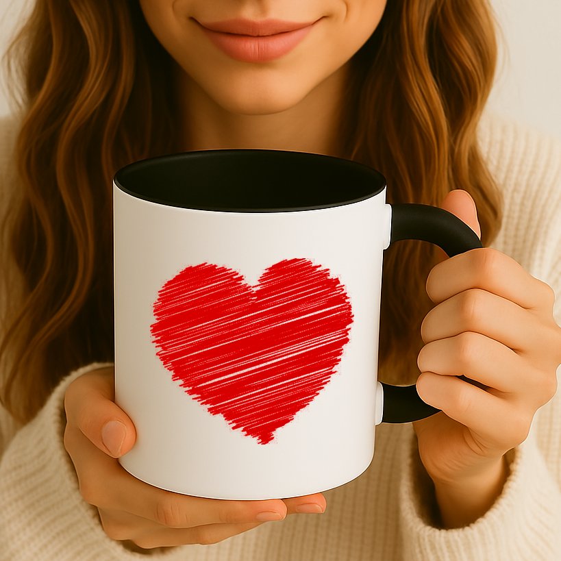 Valentines Classic Sketch Heart Mug