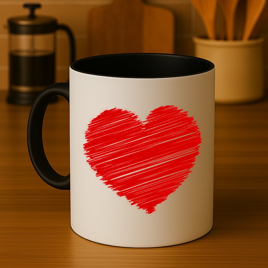 Valentines Classic Sketch Heart Mug
