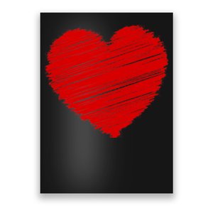 Valentines Classic Sketch Heart Poster