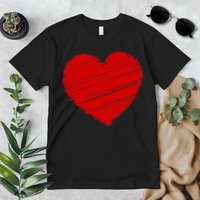 Valentines Classic Sketch Heart Premium T-Shirt