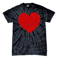 Valentines Classic Sketch Heart Tie-Dye T-Shirt