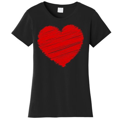 Valentines Classic Sketch Heart Women's T-Shirt