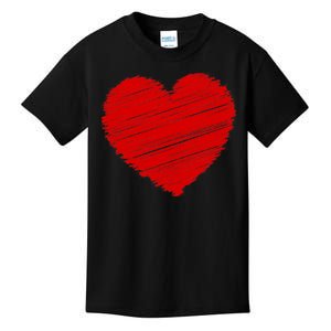 Valentines Classic Sketch Heart Kids T-Shirt