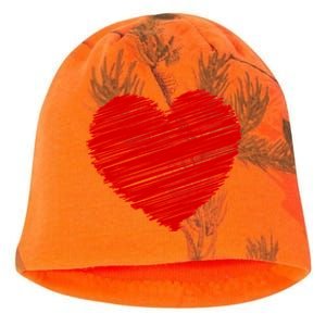 Valentines Classic Sketch Heart Kati - Camo Knit Beanie