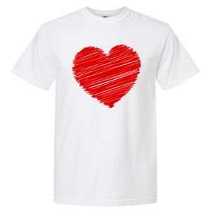 Valentines Classic Sketch Heart Garment-Dyed Heavyweight T-Shirt