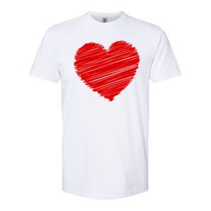 Valentines Classic Sketch Heart Softstyle CVC T-Shirt