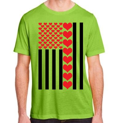 Valentines Day American Flag Adult ChromaSoft Performance T-Shirt