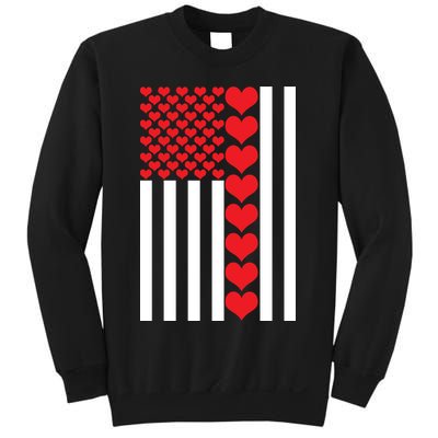 Valentines Day American Flag Sweatshirt
