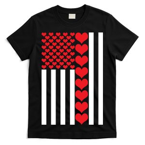 Valentines Day American Flag T-Shirt