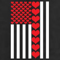 Valentines Day American Flag Adult Drive Performance Visor