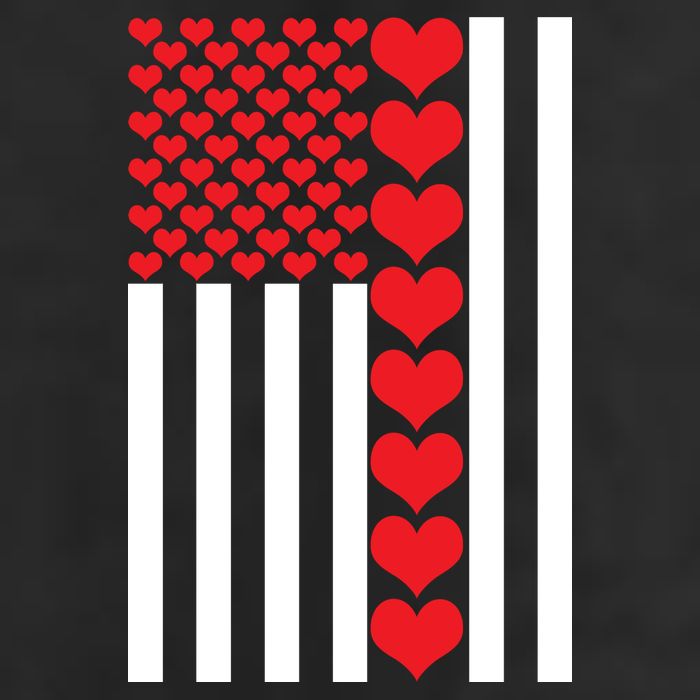 Valentines Day American Flag Adult Drive Performance Visor