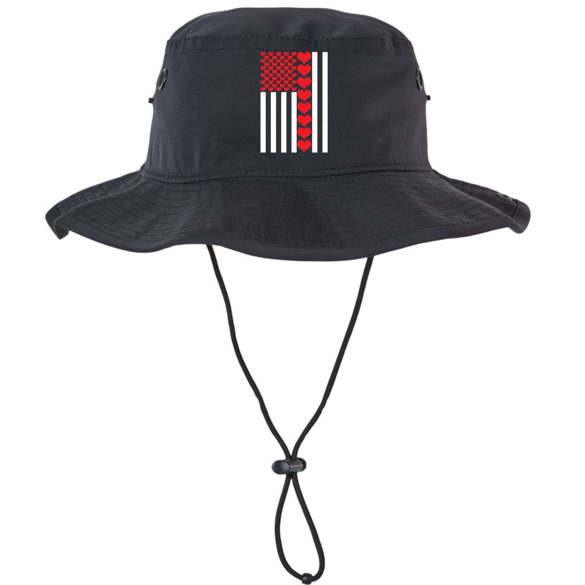 Valentines Day American Flag Bucket Hat