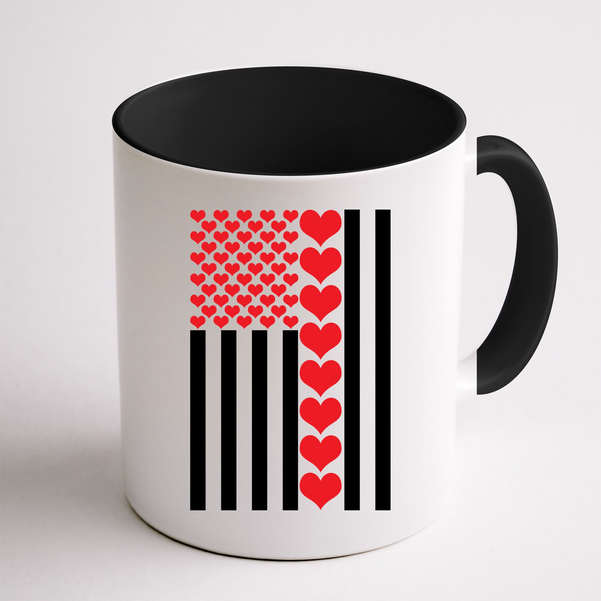 Valentines Day American Flag Mug