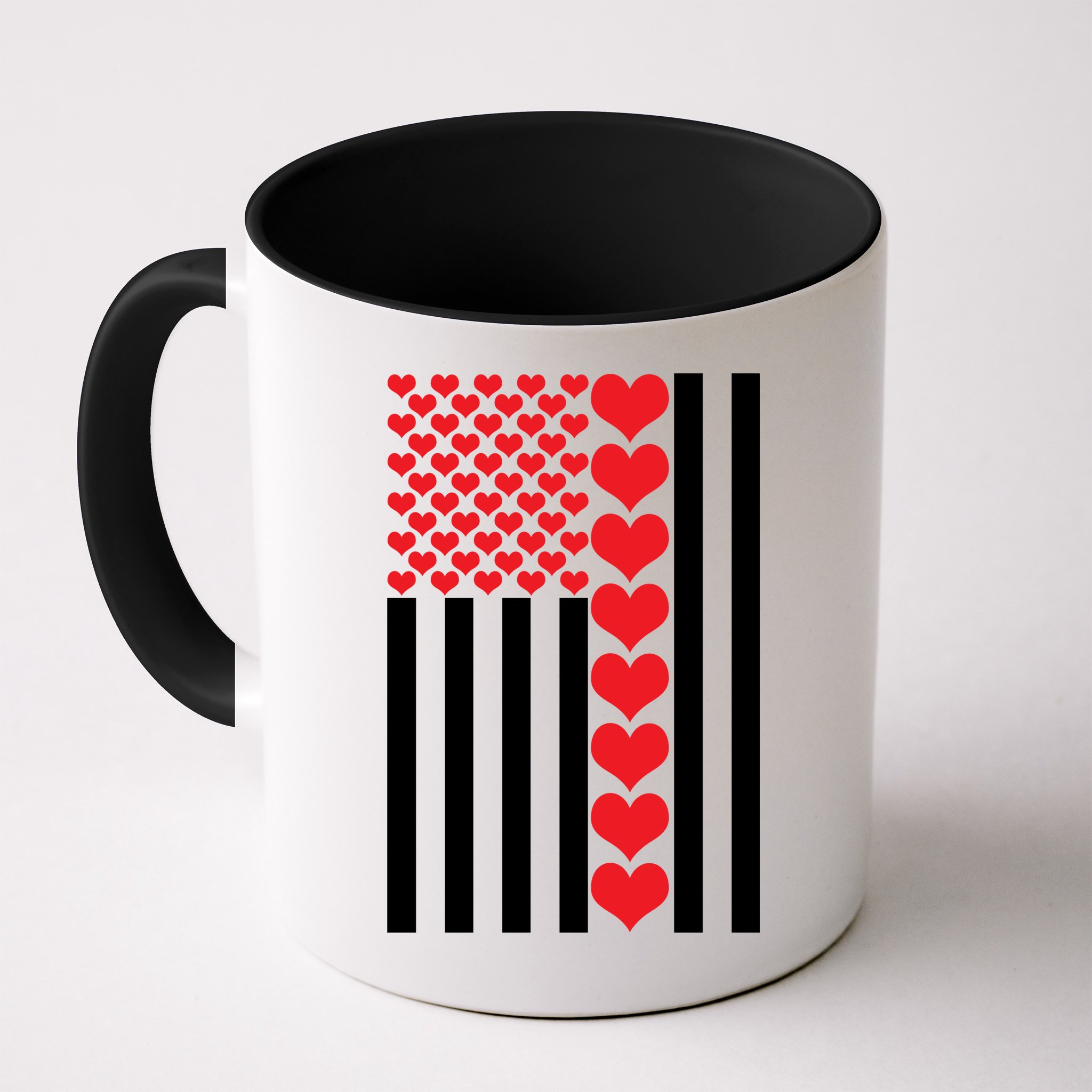 Valentines Day American Flag Mug