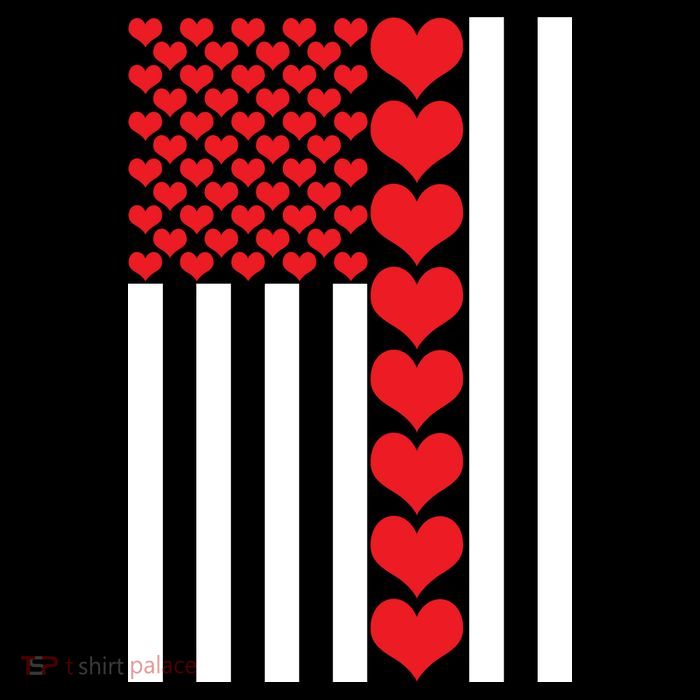 Valentines Day American Flag 16 in Basic Backpack