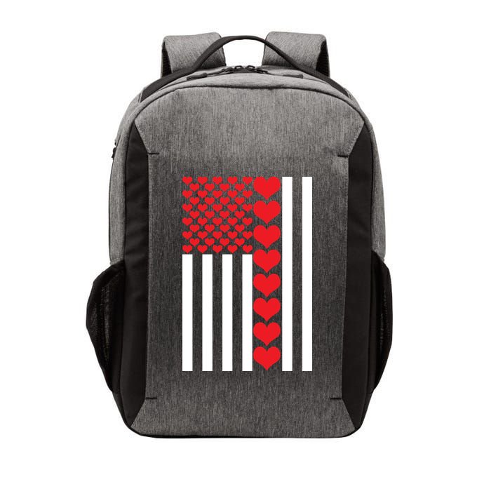 Valentines Day American Flag Vector Backpack