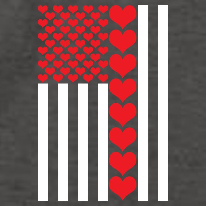 Valentines Day American Flag Vector Backpack