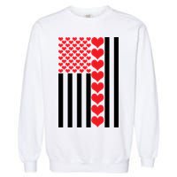 Valentines Day American Flag Garment-Dyed Sweatshirt