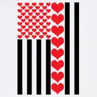 Valentines Day American Flag Garment-Dyed Sweatshirt