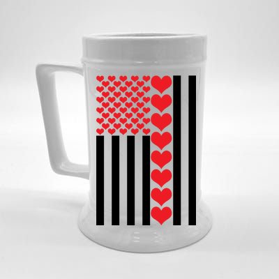 Valentines Day American Flag Beer Stein