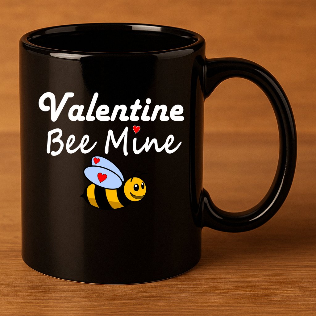 Valentine's Day Bee Mine 11oz C Handle Ceramic Mug