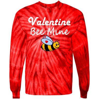 Valentine's Day Bee Mine Tie-Dye Long Sleeve Shirt