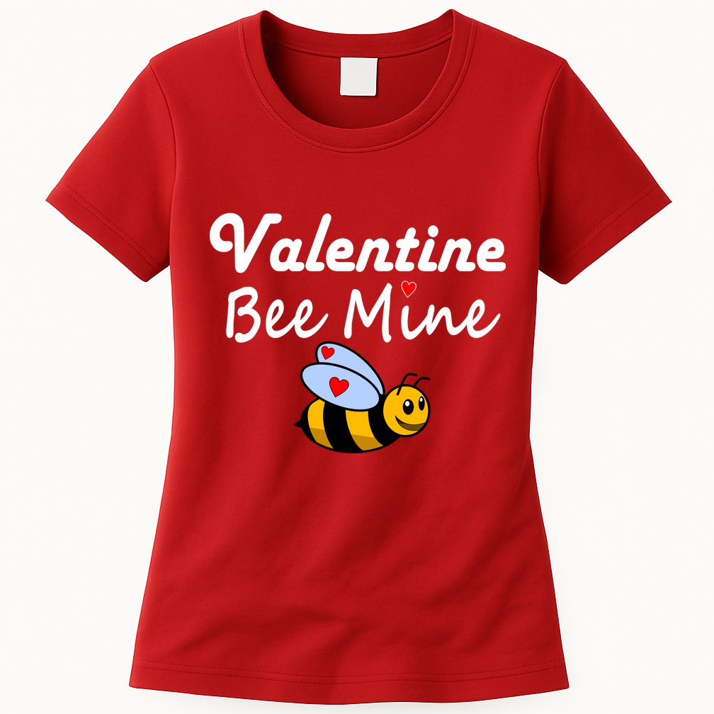 Valentine's Day Bee Mine Womens T-Shirt