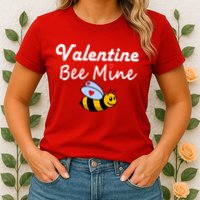 Valentine's Day Bee Mine Womens T-Shirt